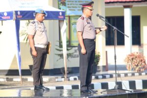 Gelar Upacara HON , Kapolres Konawe Ajak Jajaran Budayakan Olahraga