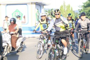 Budayakan Transportasi Sehat Merakyat , Polres Konawe Gowes ke Wonggeduku