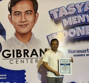 Raih Prestasi Kinerja, Yusran Akbar Terima Penghargaan Gibran Center Atas Kemenangan Prabowo-Gibran