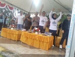 Bupati Konawe Sambut Peserta Gerak Jalan 17 KM Gunakan Baju Bergambar Monumen Kalosara