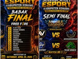 Esi Gelar Semifinal Mobile Legends dan Final Free Fire Secara Terbuka di Food Court Konawe