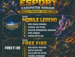 Seleksi Usai, ESI Konawe Tetapkan Wakil Resmi untuk Divisi ML, FF, dan E-Football